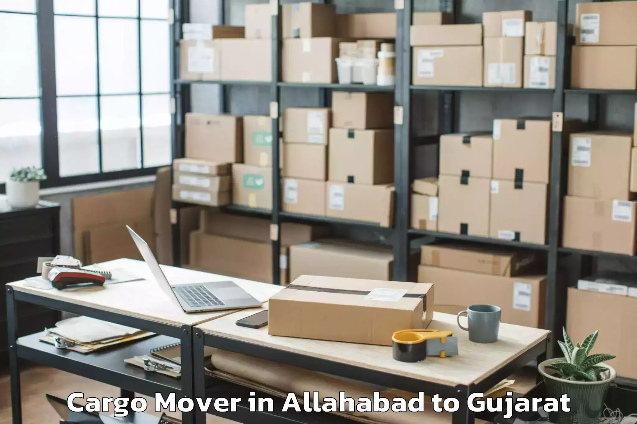 Book Allahabad to Kadi Sarva Vishwavidyalaya Gan Cargo Mover Online